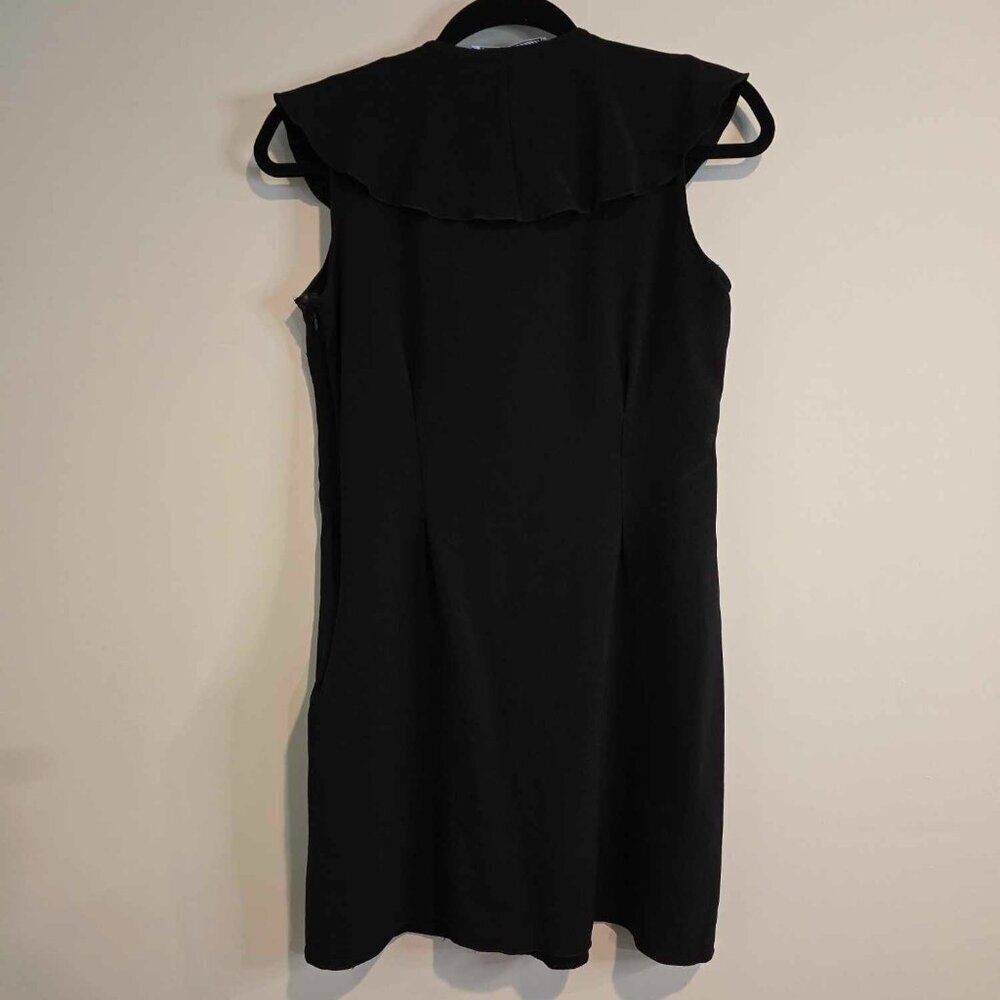 Vintage Prada Dress - Acetate Viscose - Ruffle Neckline Little Black Dress - Picture 6 of 14